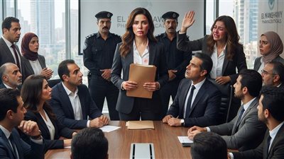 قدام أكتر من 15 مدير ومسؤول في الشركة، جوزي سمح لمديرة مكتبه المقربة إنها تضربني 12 قلم