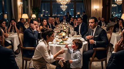المطعم كله سكت مرة واحدة لما ابن المعلم حكايات شروق خالد 